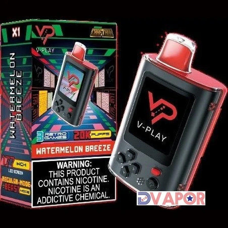 CLEARANCE (NON REFUNDABLE) Craftbox V-Play 20K Disposable Vape with Built in Gaming System 25Ml