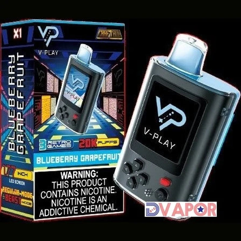 CLEARANCE (NON REFUNDABLE) Craftbox V-Play 20K Disposable Vape with Built in Gaming System 25Ml