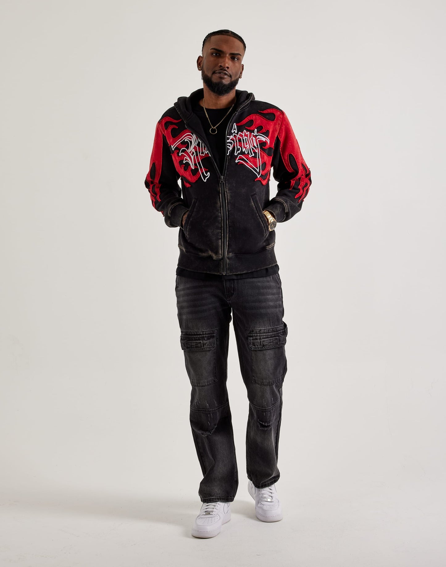 Flame Full-Zip Fleece Hoodie