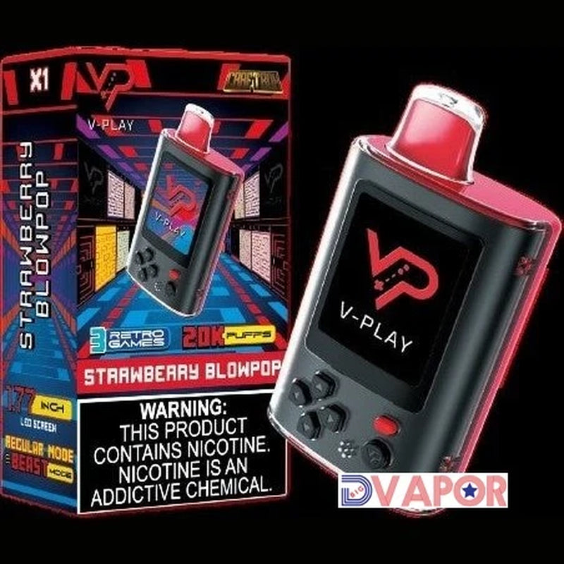 CLEARANCE (NON REFUNDABLE) Craftbox V-Play 20K Disposable Vape with Built in Gaming System 25Ml