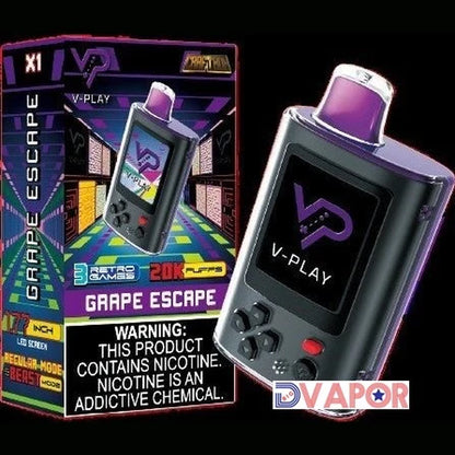 CLEARANCE (NON REFUNDABLE) Craftbox V-Play 20K Disposable Vape with Built in Gaming System 25Ml