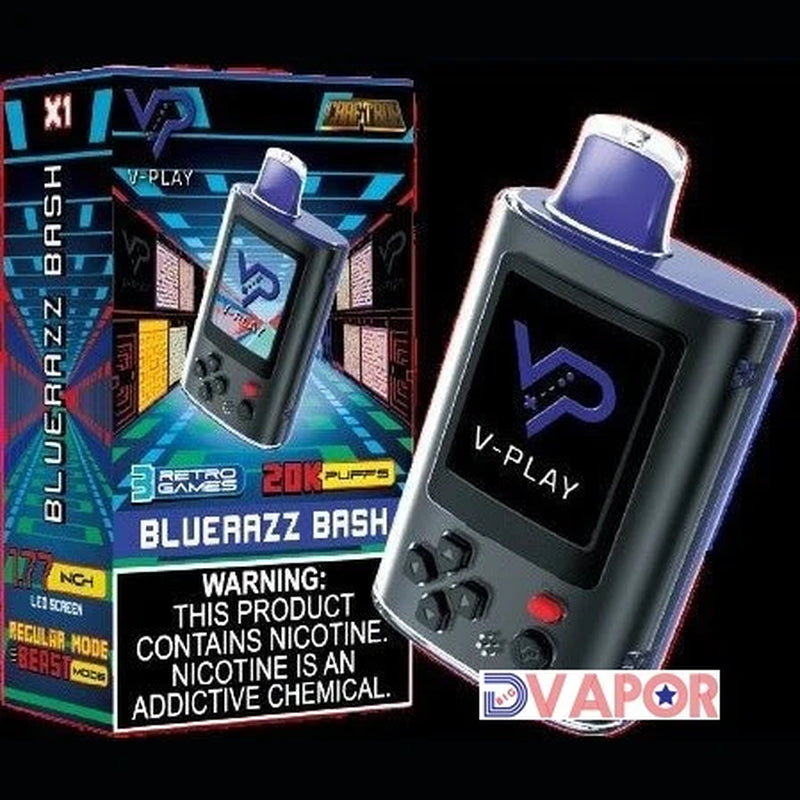 CLEARANCE (NON REFUNDABLE) Craftbox V-Play 20K Disposable Vape with Built in Gaming System 25Ml