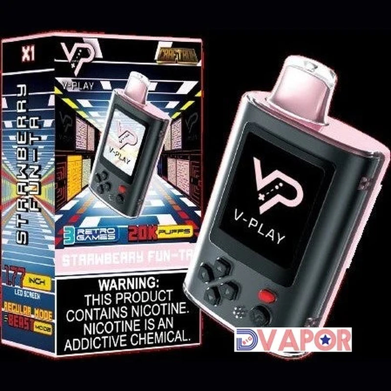 CLEARANCE (NON REFUNDABLE) Craftbox V-Play 20K Disposable Vape with Built in Gaming System 25Ml