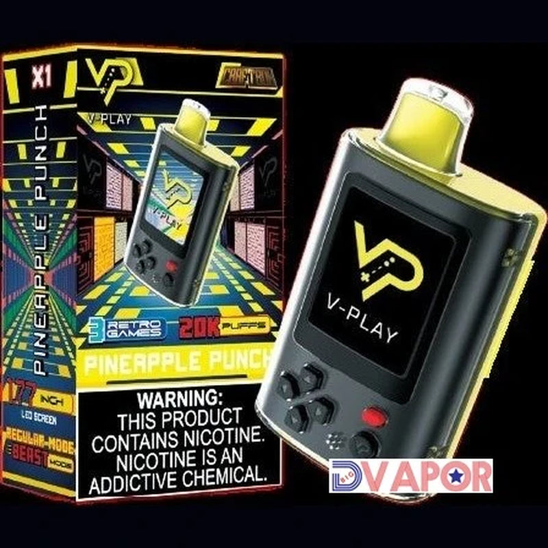 CLEARANCE (NON REFUNDABLE) Craftbox V-Play 20K Disposable Vape with Built in Gaming System 25Ml