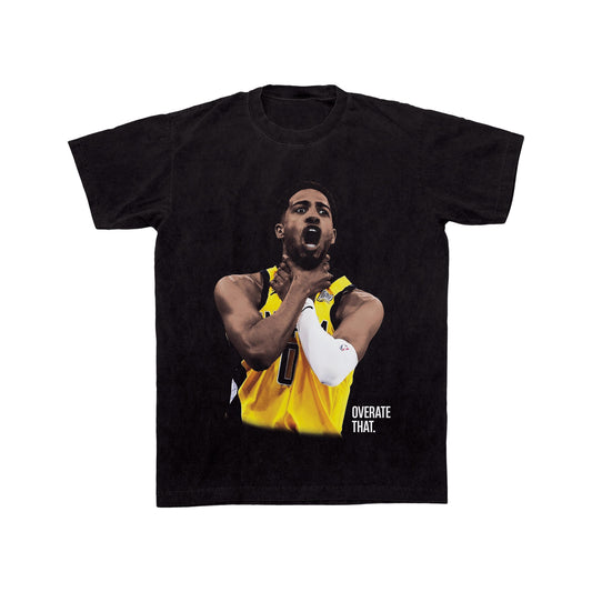 Tyrese Haliburton OVERATE THAT 2025 Playoff Tee, Oversized Bootleg Shirt, NBA Conference Finals Playoff T Shirt, Gift Present Birthday!